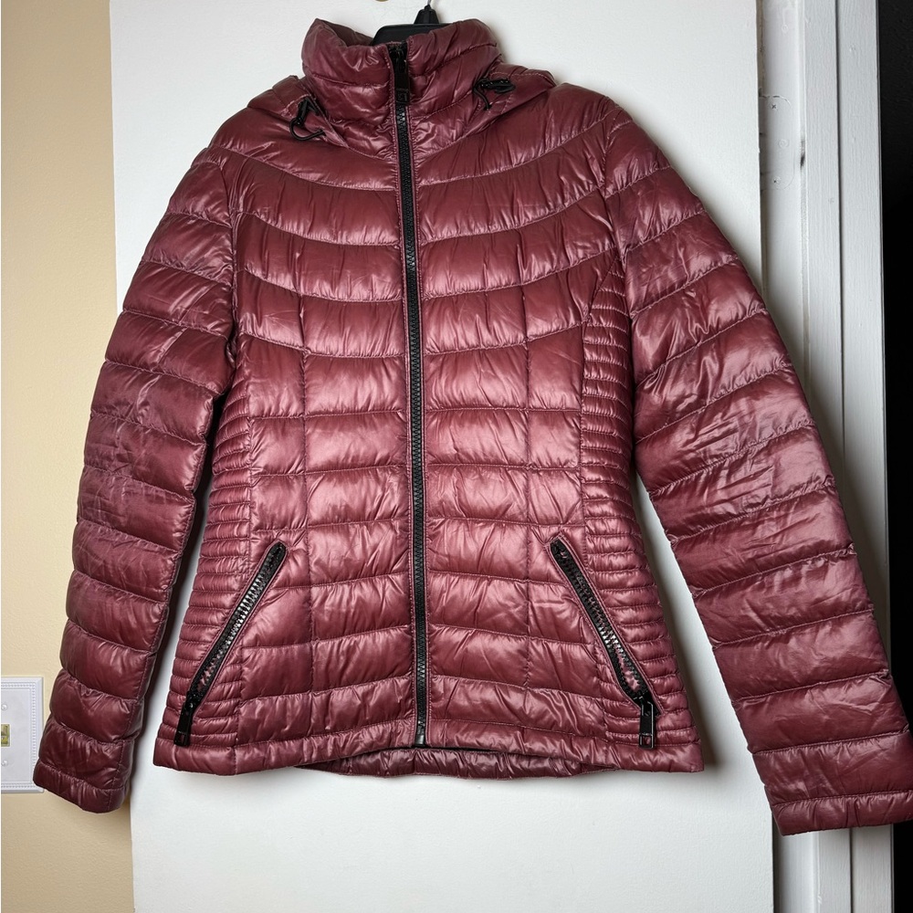Calvin Klein Women's Puffer Jacket - Burgundy